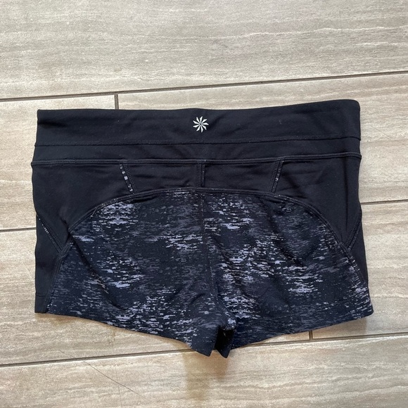 Athleta 2.5” Spandex Compression Shorts BLACK & HEATHER GRAY MEDIUM - Picture 1 of 6